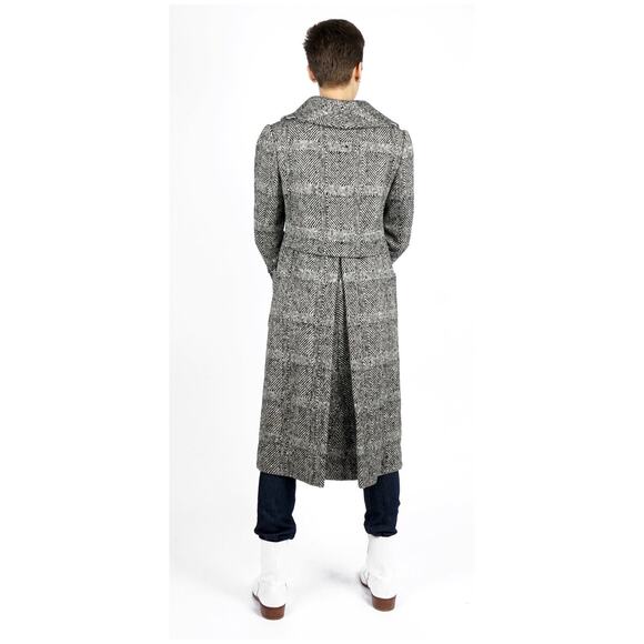 Vintage 1950s Black & White Tweed Knit Coat by Norell for I. Magnin | XS/Small - Picture 5 of 9